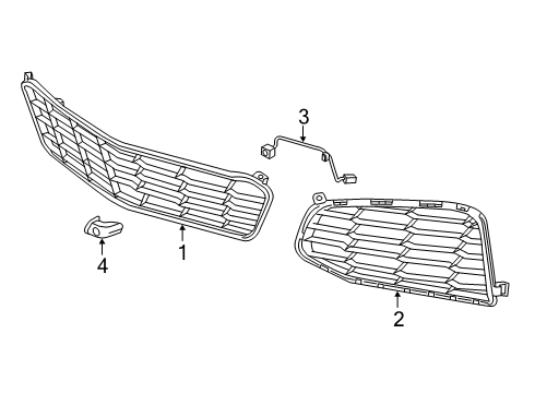 2019 Chevy Corvette Grille & Components Diagram 5 - Thumbnail