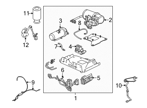 2005 Hummer H2 Auto Leveling Components Diagram