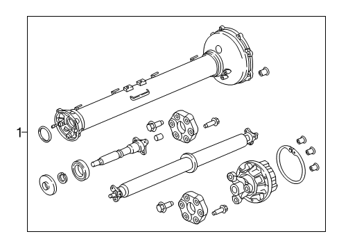 2018 Chevy Corvette Support Assembly, Driveline Diagram for 84016822