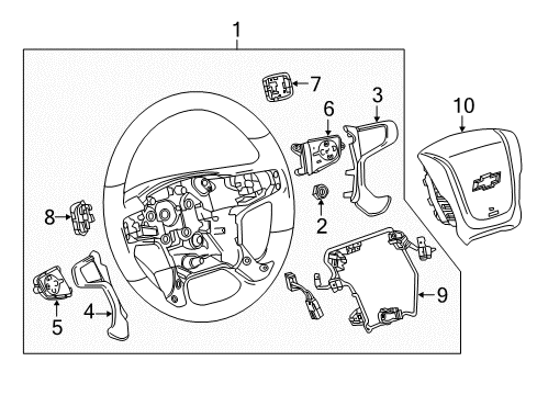 2015 Chevy Silverado 1500 Harness Assembly, Strg Whl Horn Sw Wrg Diagram for 84223088