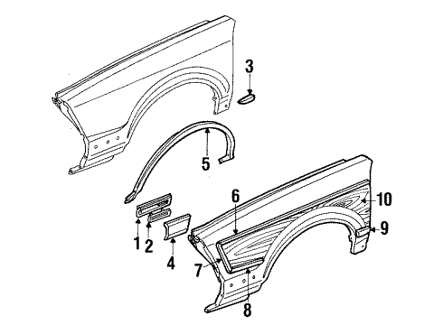 1987 Buick Century Molding Diagram for 12309456