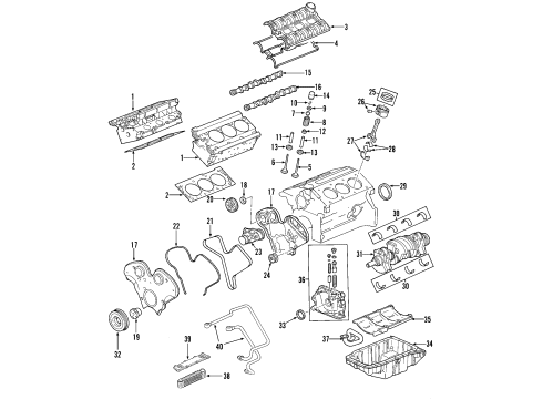 2003 Saturn Vue Engine Parts & Mounts, Timing, Lubrication System Diagram 1 - Thumbnail