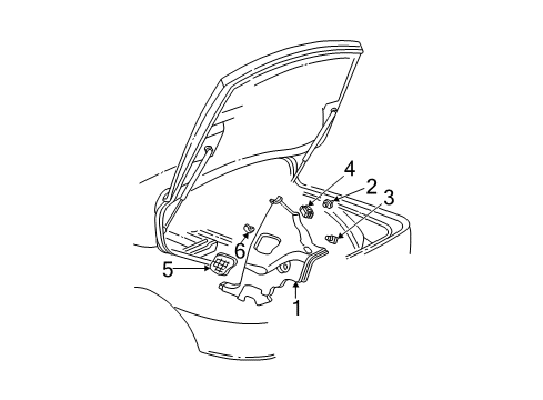 1993 Chevy Camaro Interior Trim - Quarter Panels Diagram