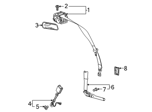 2021 Chevy Corvette Front Seat Belts Diagram 2 - Thumbnail