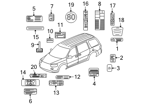 2007 Buick Terraza Information Labels Diagram