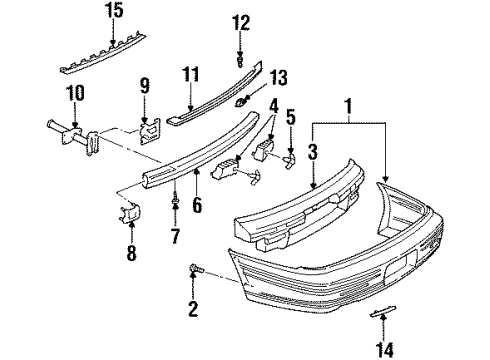 1999 Pontiac Bonneville Rear Bumper Diagram 1 - Thumbnail