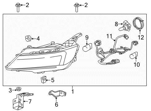 2017 Chevy Impala Bulbs Diagram 2 - Thumbnail