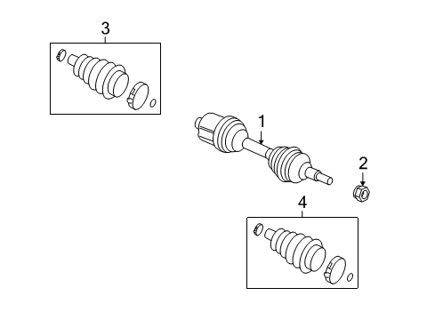 2007 Saturn Aura Drive Axles - Front Diagram 1 - Thumbnail