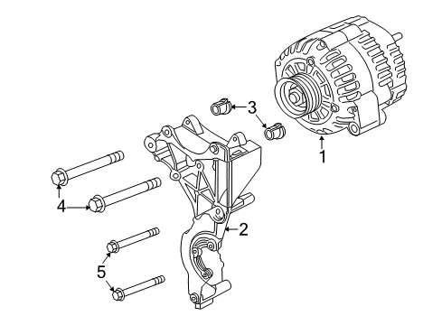 2009 Chevy Colorado Engine Electrical GENERATOR Diagram for 25925948