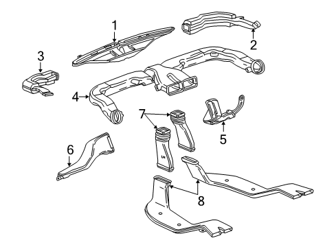 2015 Chevy Trax Duct Assembly, Instrument Panel Outer Air Outlet Diagram for 95280757