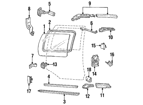 1996 Chevy Lumina APV Harness Assembly, Rear Side Door Door Wiring Diagram for 12138112