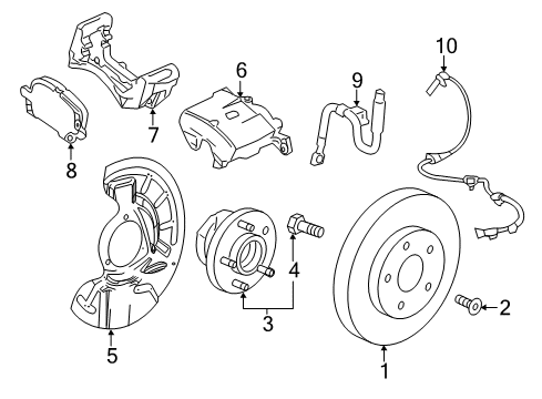 2019 Buick Regal Sportback Hose Assembly, Front Brake Diagram for 84289370