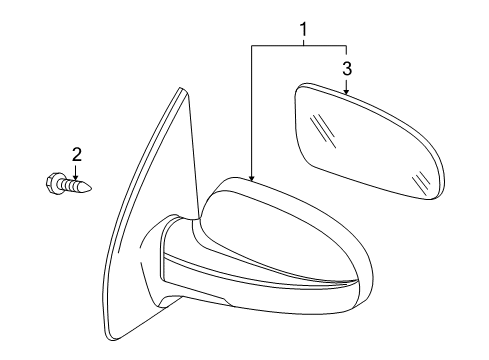 2010 Pontiac G3 Outside Mirrors Diagram