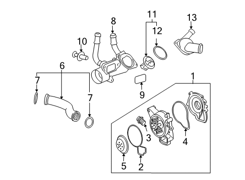 2008 Chevy Cobalt Cooling System, Radiator, Water Pump, Cooling Fan Diagram 3 - Thumbnail