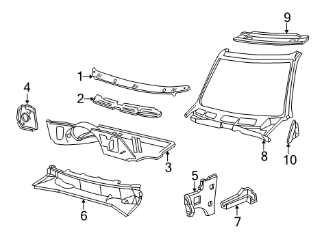 2000 GMC Safari Panel Assembly, Front Floor & Dash <Use 1C1J Diagram for 15000146