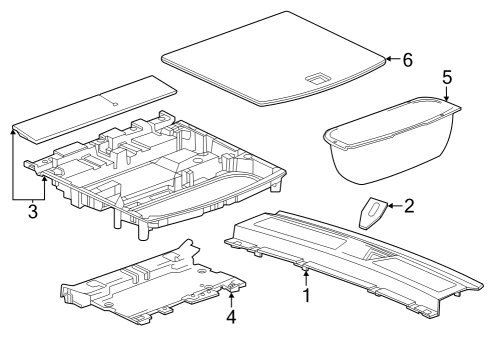 2024 Cadillac LYRIQ Interior Trim - Rear Body Diagram