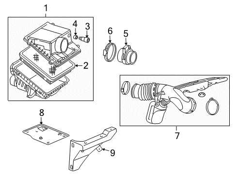 2011 GMC Yukon XL 1500 Air Intake Diagram