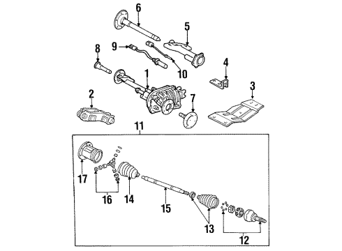 1988 GMC K1500 Carrier & Front Axles Diagram