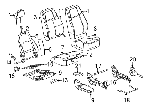 2006 Chevy Cobalt Module Kit, Inflator Restraint Front Pass Presence (W Diagram for 15780136