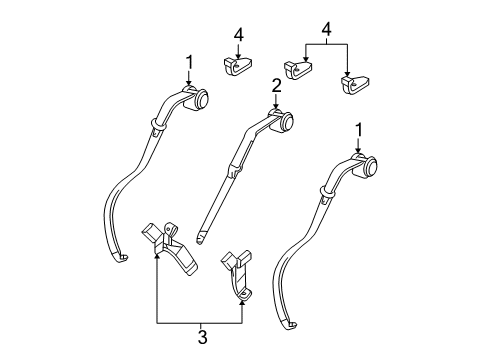 2014 Chevy Impala Limited Seat Belt, Body Diagram 2 - Thumbnail