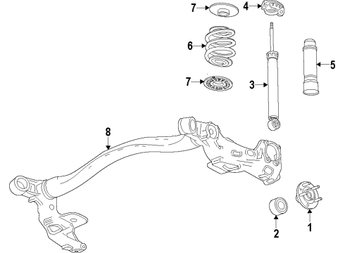 2017 Buick Encore Rear Axle, Suspension Components Diagram