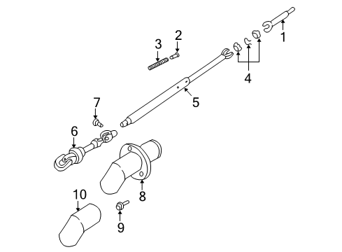 2000 Chevy Impala Steering Gear Coupling Shaft Assembly Diagram for 19179923