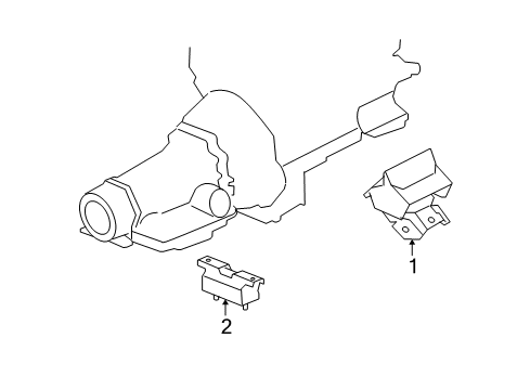 2010 Cadillac Escalade EXT Engine & Trans Mounting Diagram