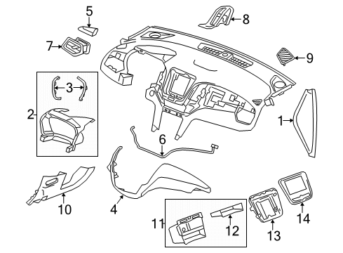 2021 Chevy Equinox Cluster & Switches, Instrument Panel Diagram