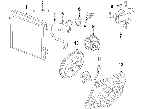 2014 Cadillac ATS Cooling System, Radiator, Water Pump, Cooling Fan Diagram 7 - Thumbnail