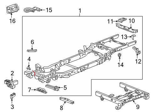 2020 Chevy Silverado 1500 Cover, Front Bpr Fascia Tow Eye Acc Hole Diagram for 84606315