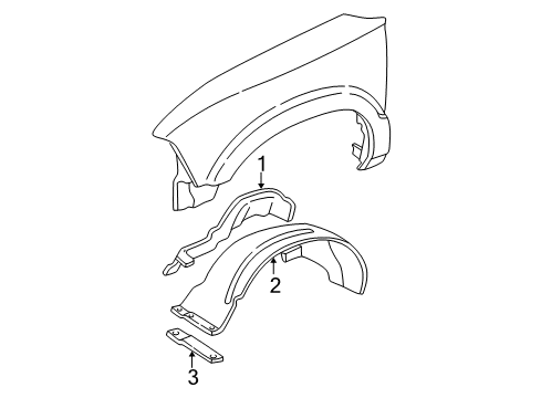 1997 Chevy Blazer Inner Components - Fender Diagram