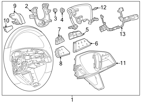 2023 Cadillac LYRIQ SWITCH ASM-CRCONT SET/RESUME Diagram for 13551022