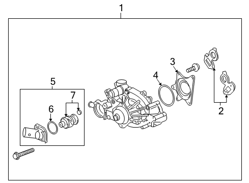 2006 Pontiac GTO Cooling System, Radiator, Water Pump, Cooling Fan Diagram 1 - Thumbnail