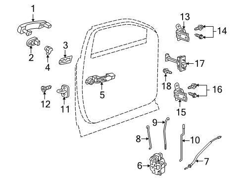 2016 GMC Terrain Front Door Diagram 3 - Thumbnail