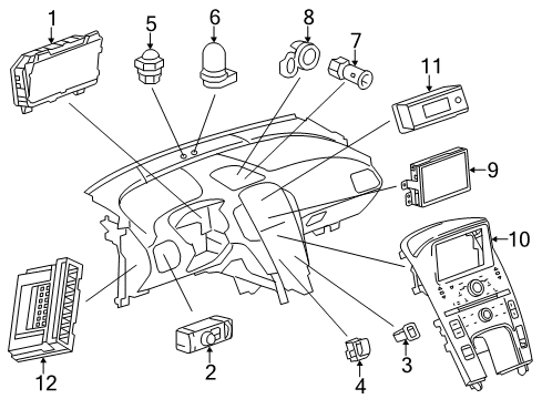 2014 Chevy Volt Instruments & Gauges Diagram