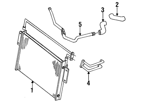 1990 Chevy Corvette Cooler Assembly, Engine Oil Diagram for 14104653