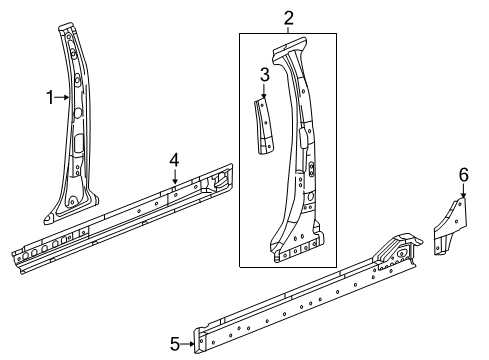 2016 Buick Envision Center Pillar & Rocker Diagram