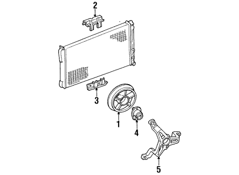 1994 Chevy Impala Clip,Radiator Fan Shroud Support *Silver Diagram for 52472532