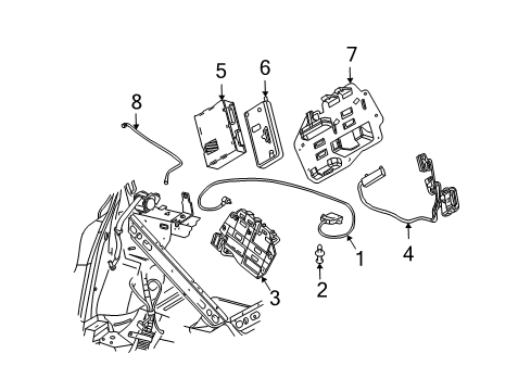 2004 Buick Park Avenue RECEIVER ASM NAVN Diagram for 10339733