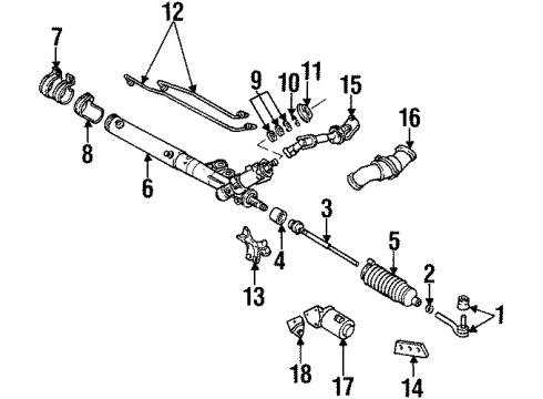 1992 Cadillac Seville Pipe Kit,Steering Gear(Long) Diagram for 26051831