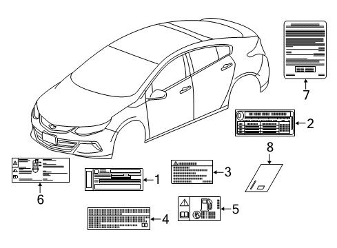 2019 Chevy Volt Information Labels Diagram