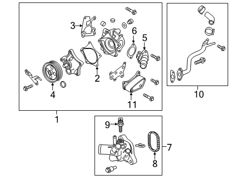 2017 Buick Encore Pump Assembly, Water Diagram for 12673412