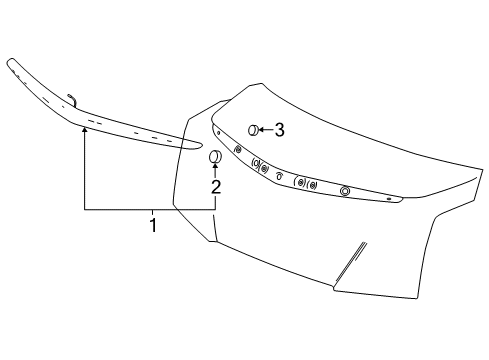 2017 Cadillac ATS High Mount Lamps Diagram 2 - Thumbnail