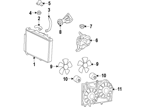 2008 Pontiac G8 Cooling System, Radiator, Water Pump, Cooling Fan Diagram 6 - Thumbnail