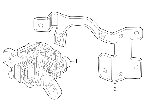 2022 Chevy Silverado 1500 BRACKET ASM-FRT BPR IMP BAR Diagram for 85660666