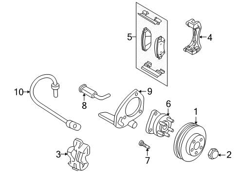 2005 Pontiac Montana Bracket,Front Brake Caliper Diagram for 88964175