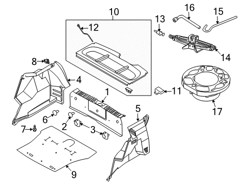 2011 Chevy Aveo5 Interior Trim - Rear Body Diagram