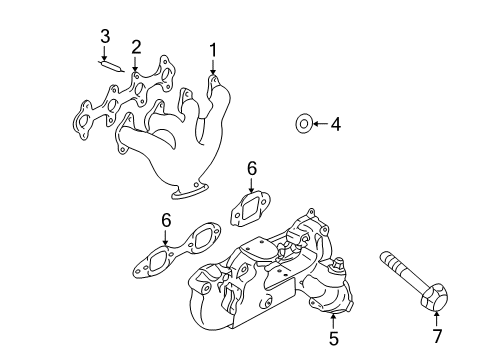 2000 Chevy S10 Gasket, Exhaust Manifold Diagram for 24576771