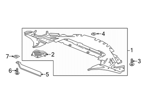 2023 Chevy Equinox Splash Shields Diagram 1 - Thumbnail