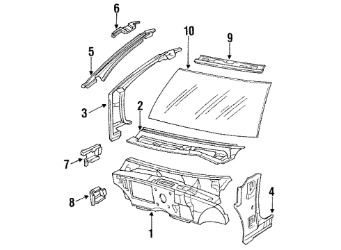 1990 Oldsmobile Delta 88 Screen, Air Inlet *Black Diagram for 25550341